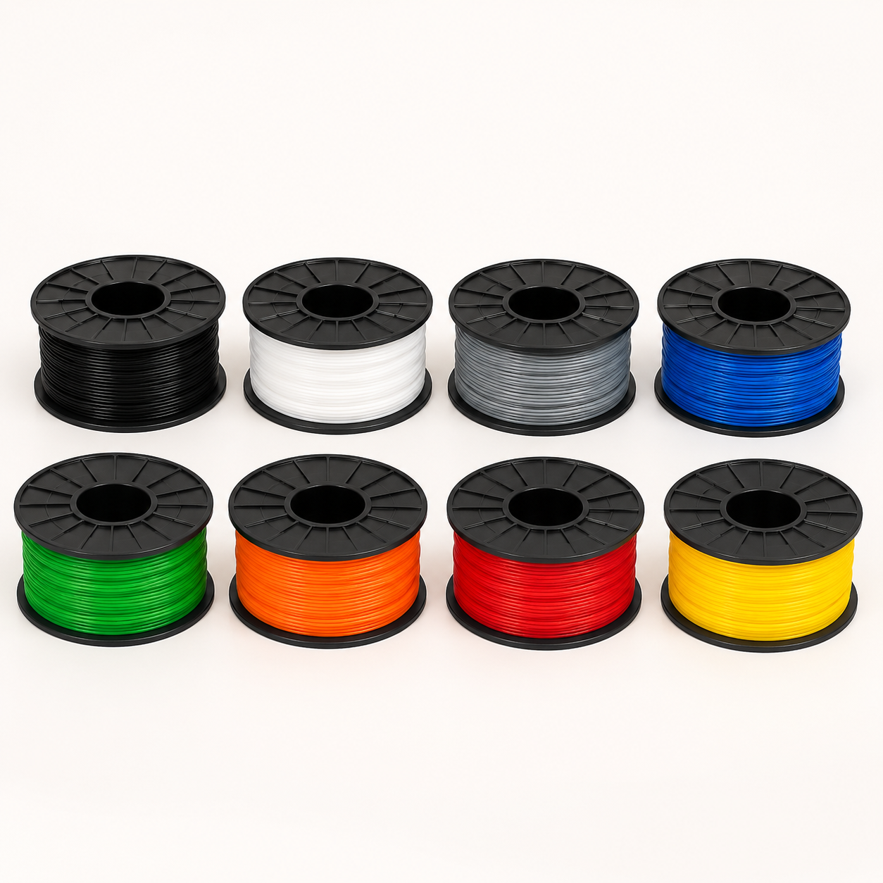 Eight sealed SUNLU TPU 95A mini spools in assorted colors